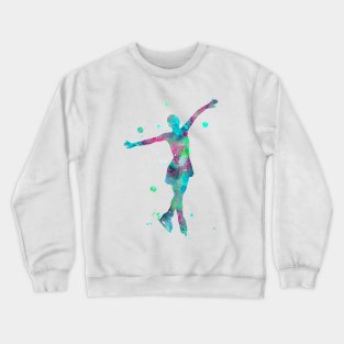 Figure Skating Watercolor Painting 3 Crewneck Sweatshirt